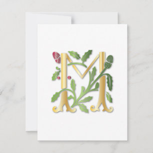 Convites Fleur-de-lis M Monograma