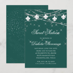 Convites Fleur de Lis   Tema Verde 16