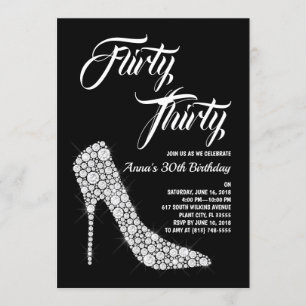 Convites Flirty 30 Aniversário Convidar