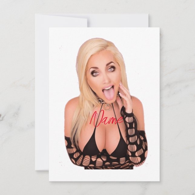 Convites Flirty loira Thunder_Cove (Frente)