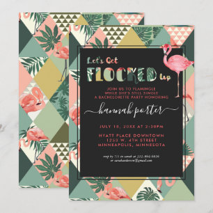 Convites Flocked Up Despedida de Solteira com Tema de Fla