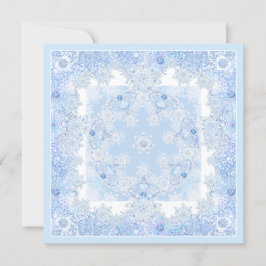 Convites Floco de neve azul-gelo