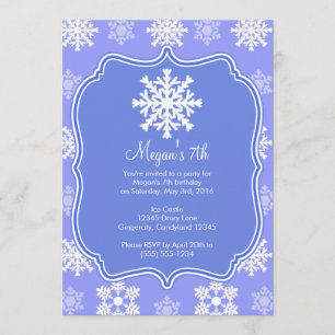 Convites Floco de neve congelado Winter Snowman Birthday