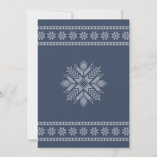 Convites Floco de neve de artesanato de Natal em azul