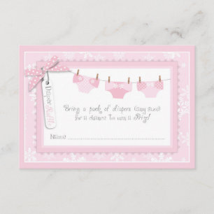 Convites Floco de neve e Fralda de bebê Raffle Tíquete