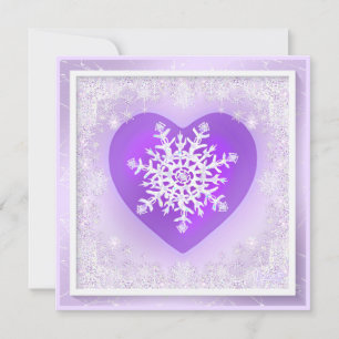 Convites Floco de neve roxo
