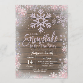 Convites Floco de neve roxo está no caminho do chá de frald