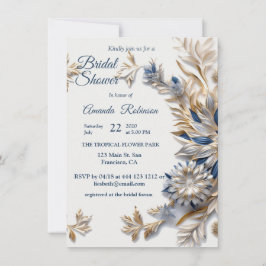 Convites Floco de neve único Design de inverno festivo