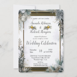 Convites Floco de neve único Design de inverno festivo