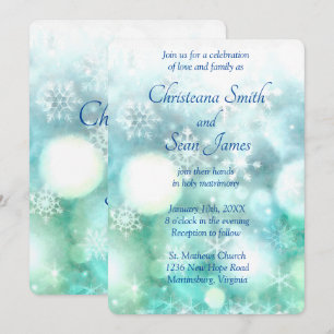 Convites Floco de Neve Verde Verde Elegante Aquarela