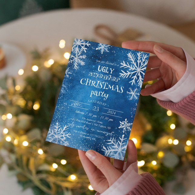 Convites Flocos de neve brancos Flocos de neve suados (Criador carregado)