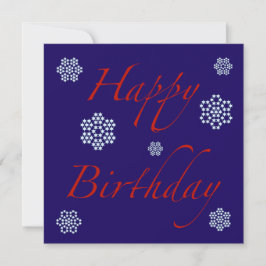 Convites Flocos de neve de aniversário de inverno