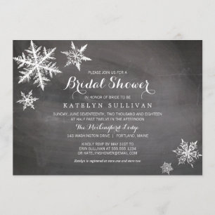 Convites Flocos de neve de gelo de inverno CHÁ DE PANELA