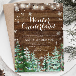 Convites Flocos de neve de madeira russa de inverno Onederl