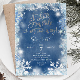 Convites Flocos de neve de prata azul estão no caminho do C