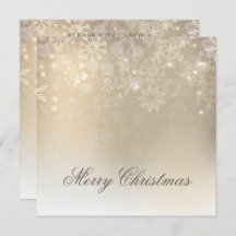 Flocos de neve Dourados Feriado Personalizado | Co