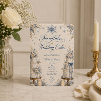 Convites Flocos de neve e jantar de ensaio de casamento