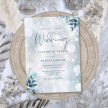 Flocos de Neve Florais Elegantes de Casamento de I