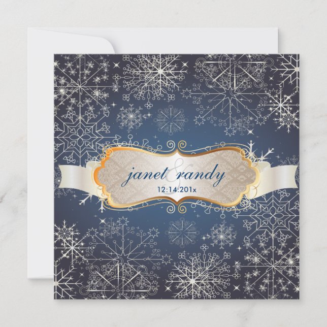 Convites Flocos de neve PixDezines, Eventos de inverno (Frente)