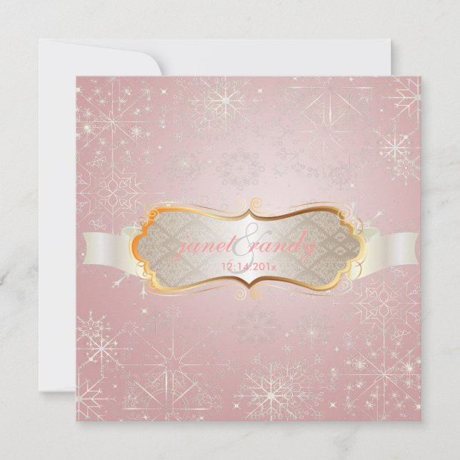 Convites Flocos de neve PixDezines, Eventos de inverno (Frente)