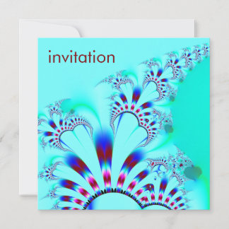 Convites Flor · Arte do Fractal · Turquesa