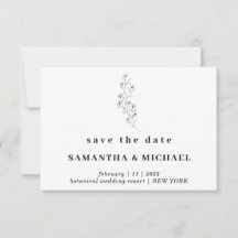 Flor Boho Limpar Indie Salve a data Casamento