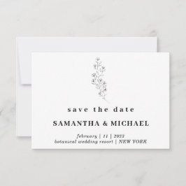 Convites Flor Boho Limpar Indie Salve a data Casamento
