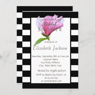 Convites Flor,Chá de panela de Listras Brancas Magnéticas P