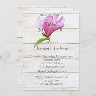 Convites Flor,Chá de panela de Textura de Madeira Magnolia