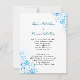 Convites Flor da estrela azul