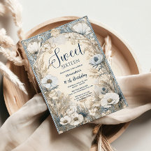 Flor de Campo de Marfim Art Nouveau Sweet Sixteen