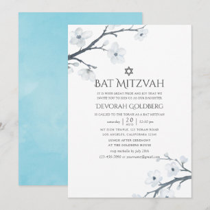 Convites Flor de Cerejeira Bat Mitzvah