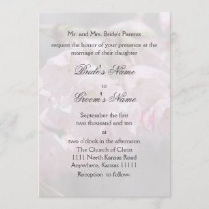 Convites Flor de cerejeira e verso que Wedding II