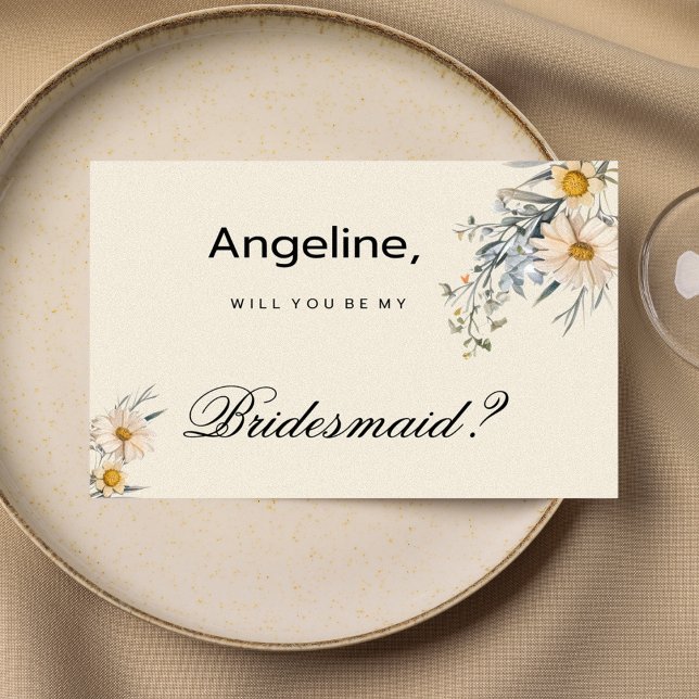 Convites Flor de Jardim Botânico de Flores Selvagens (Botanical wildflowers garden floral Bridesmaid )