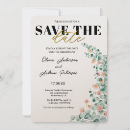 Convites Flor de Laranjeira floral save the date