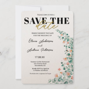 Convites Flor de Laranjeira floral save the date
