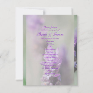 Convites Flor de lavanda roxa casamento   Personalize