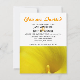 Convites Flor de Lírio Amarelo Calla