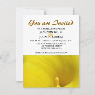 Convites Flor de Lírio Amarelo Calla