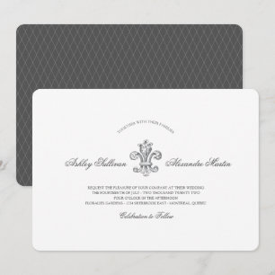 Convites Flor de lis elegante que Wedding 2 combinados