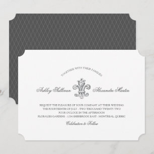 Convites Flor de lis elegante que Wedding 3