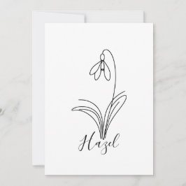 Convites Flor de Nascimento Personalizada de Galanto de Jan