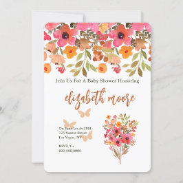 Convites Flor De Pêssego E De Jardim Rosa