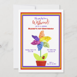 Convites Flor de Pinwheel