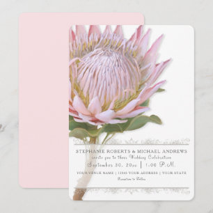 Convites Flor De Proteína Rosa Flor Moderno E Simples