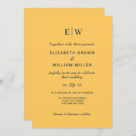 Convites Flor de Raios Simples Elegante com Casamento Monog