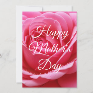 Convites Flor de Rosa de Feliz dia de as mães personalizado