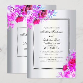 Convites Flor de Rosas Elegante Moderno Branco