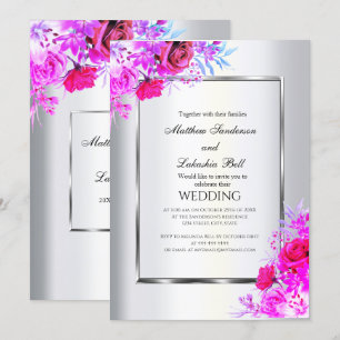 Convites Flor de Rosas Elegante Moderno Branco