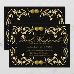 Convites Flor de Rosh Hashanah e Maçãs Florescem